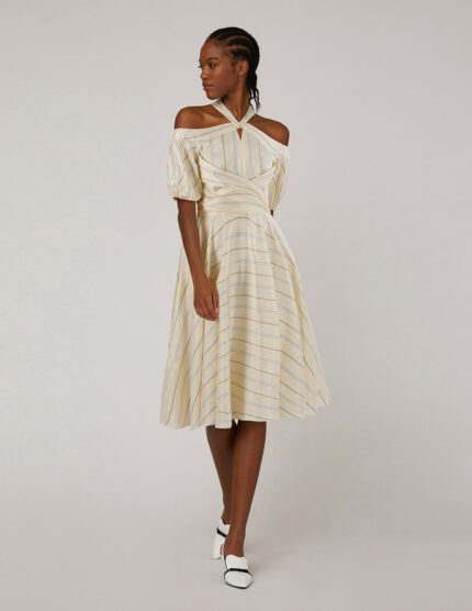 MARYLING Striped print V-neck dress